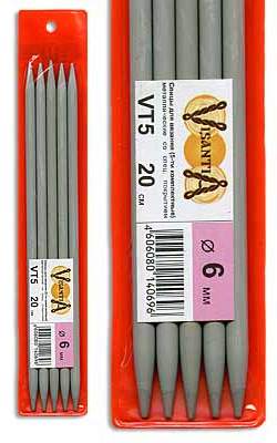 спицы носочные Visantia VT5 20см, D 4,5 мм.