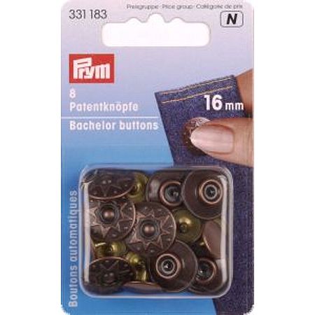 Кнопки "Холостяк" с острым стержнем медь 16mm (8шт) 331183