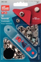 Кнопки "Anorak" серебристый 12мм (10шт)  390330