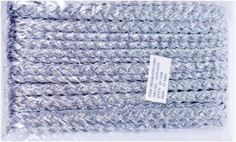 Тесьма плетеная серебряная 10 мм., 18,3 м.