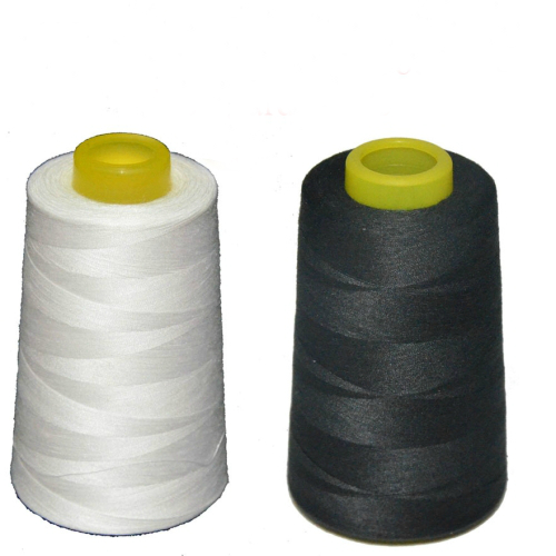 Швейная нить 40/2, 100% полиэстер, 4572 м  БЕЛЫЕ, ЧЕРНЫЕ