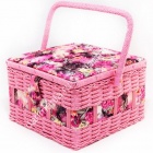 Складная шкатулка для рукоделия двухъярусная 23*23*13