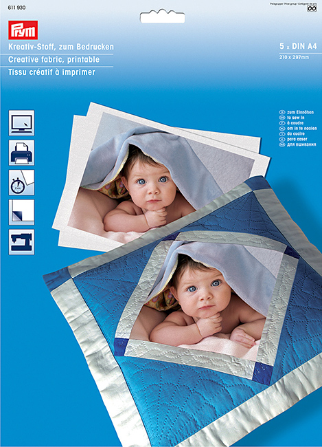 Ткань для самостоятельного нанесения принта 210х297мм (5 листов)