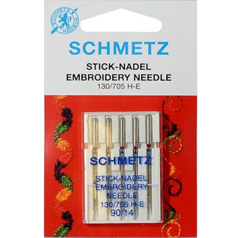 Иглы для вышивки №90 Schmetz 130/705 H-E 5 шт