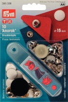 Кнопки "Anorak Color" белый 15мм (10шт)  390306
