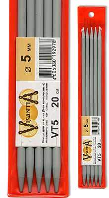 спицы носочные Visantia VT5 20см, D 5,5 мм.