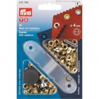 Люверсы золотистые 4мм (50шт) 542408