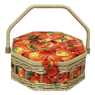 Складная шкатулка для рукоделия двухъярусная 23*23*11