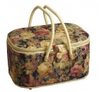 Складная шкатулка для рукоделия двухъярусная 33*22*14