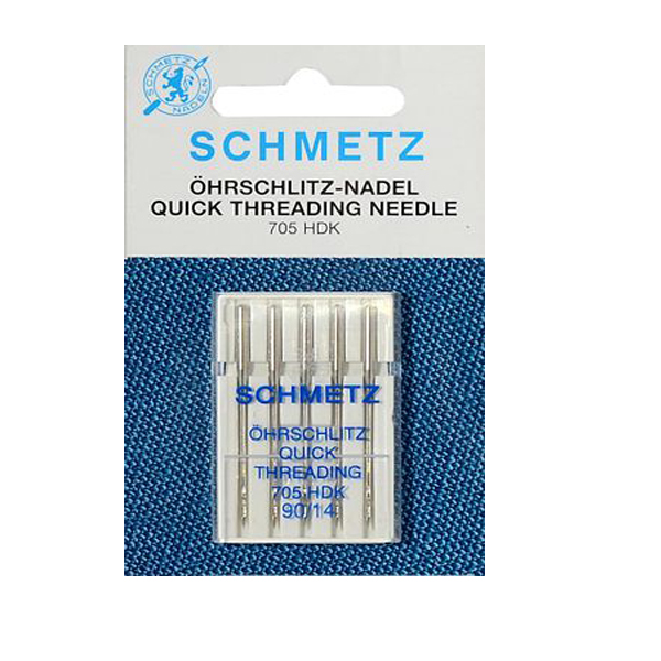 Иглы универсальные с прорезью для быстрой заправки №90 Schmetz 705HDK 5 шт