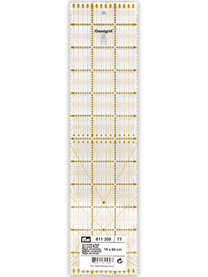 Линейка универсальная для пэчворка 15х60см