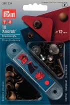 Кнопки "Anorak" латунь 12мм (10шт)  390334