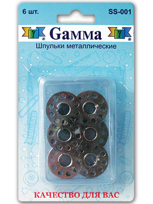 Gamma Шпульки для шв.маш. металл SS-001 6 шт