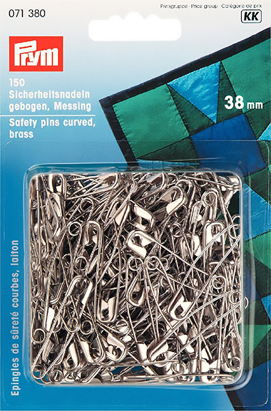 Булавки английские изогнутые латунь 38мм 150шт