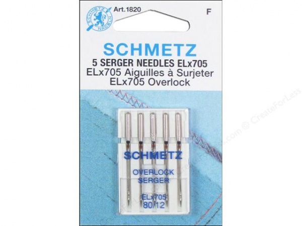 Иглы для оверлоков и плоскошовных машин №80 Schmetz ELx705 5 шт