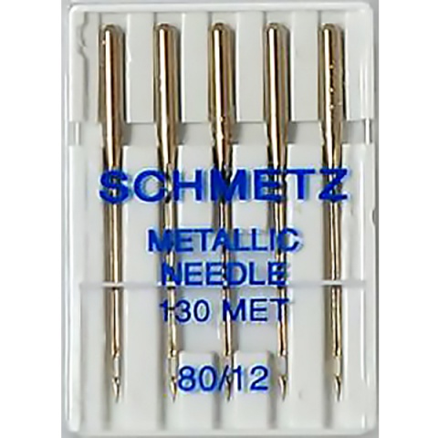 Иглы для вышивки металликом №80 Schmetz 130 MЕТ 5 шт