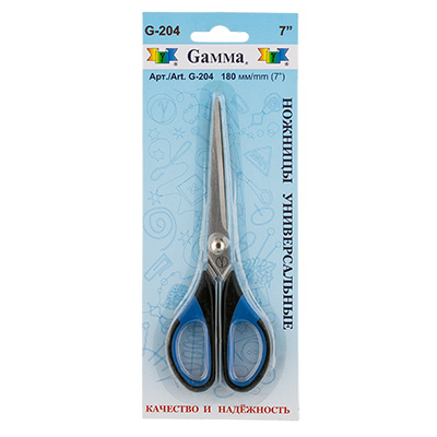 Ножницы "GAMMA" G-204 универсальные в блистере 180 мм