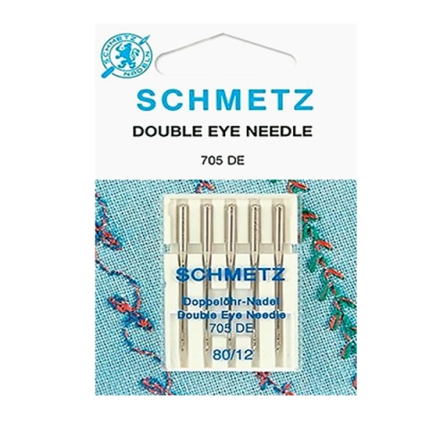 Иглы с двойным ушком №80 Schmetz 130/705DE 5 шт