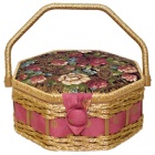 Складная шкатулка для рукоделия двухъярусная 32*32*18