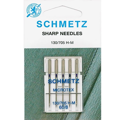 Иглы для микротекстиля №60 Schmetz 130/705H-M 5 шт