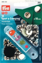 Кнопки "Sport+Camping" серебристый 15мм (10шт)  390201
