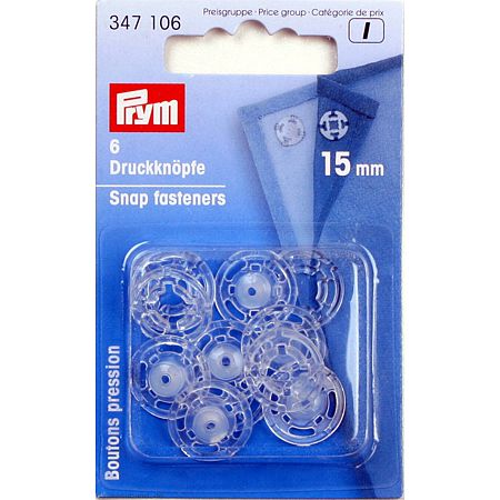 Пришивные кнопки пластиковые 15мм (6шт )347106